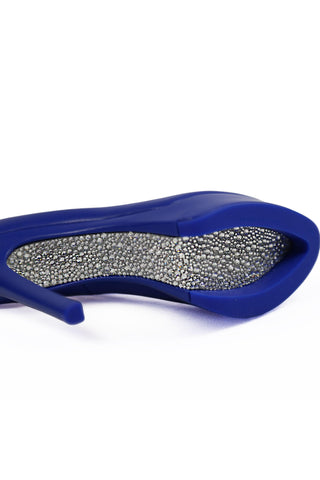 Delourier Lambskin Leather Crystalized High-Heel Flatform (DLR1000)