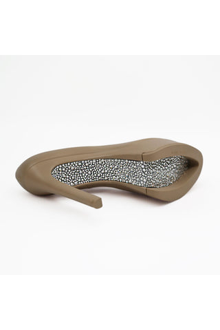 Delourier Lambskin Leather Crystalized High-Heel Flatform (DLR1000)
