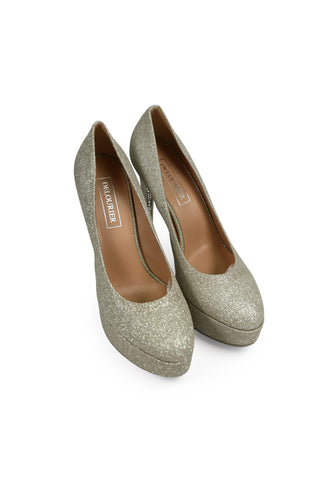 Delourier Lambskin Leather Crystalized High-Heel Flatform (DLR1000)