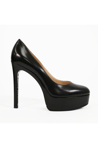 Delourier Lambskin Leather Crystalized High-Heel Flatform (DLR1000)