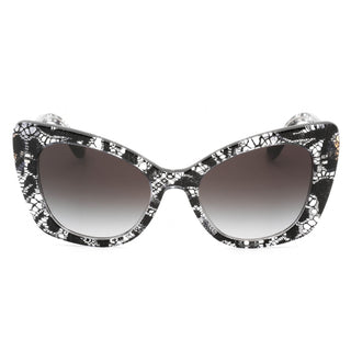 Dolce & Gabbana 0DG4405 Sunglasses Pattern Black Lace/Dark Grey Gradient-AmbrogioShoes