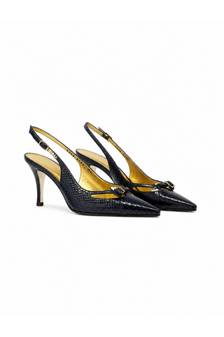 Dolce & Gabbana 3920 Blue Python Skin Pump (DGW14)