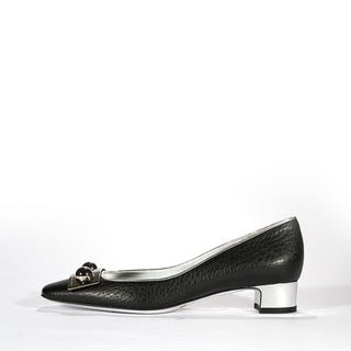 Dolce & Gabbana 4238 Black Calf-Skin Leather Slip-On Pump (DGW20)-AmbrogioShoes