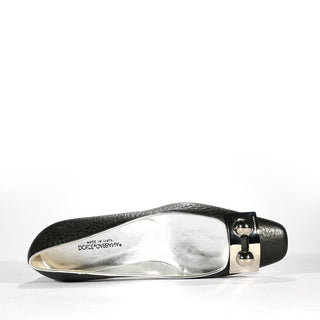 Dolce & Gabbana 4238 Black Calf-Skin Leather Slip-On Pump (DGW20)-AmbrogioShoes