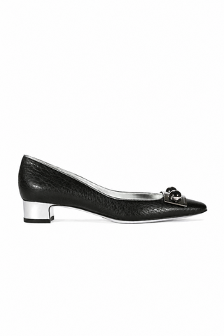 Dolce & Gabbana 4238 Black Calf-Skin Leather Slip-On Pump (DGW20)