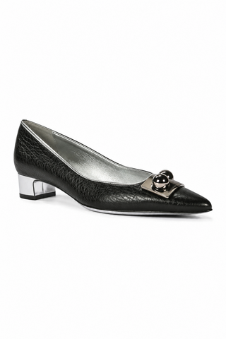 Dolce & Gabbana 4238 Black Leather Slip-On Pump (DGW20)