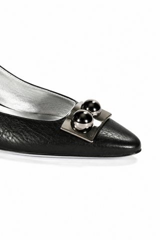 Dolce & Gabbana 4238 Black Leather Slip-On Pump (DGW20)