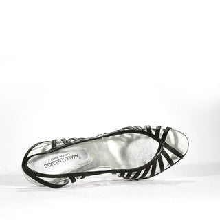 Dolce & Gabbana 4466/110 Black Calf-Skin Leather High-Heel Sandals (DGW43)-AmbrogioShoes