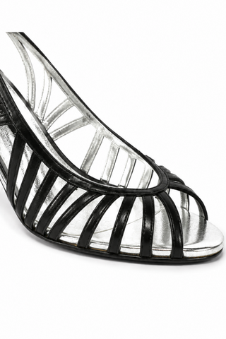 Dolce & Gabbana 4466/110 Black Calf-Skin Leather High-Heel Sandals (DGW43)