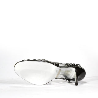 Dolce & Gabbana 4466/110 Black Calf-Skin Leather High-Heel Sandals (DGW43)-AmbrogioShoes