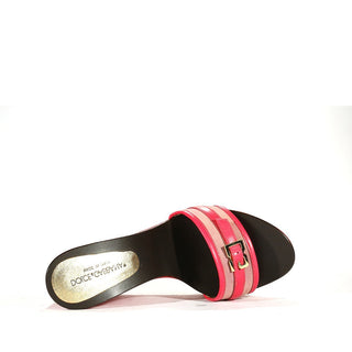 Dolce & Gabbana 4688 Beige & Pink Canvas / Calf-Skin Leather Sandals (DGW48)-AmbrogioShoes