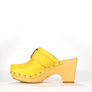 Dolce & Gabbana 4754 Yellow Calf-Skin Leather High-Heel Sandals (DGW55)-AmbrogioShoes
