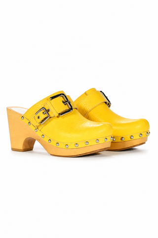 Dolce & Gabbana 4754 Yellow Calf-Skin Leather High-Heel Sandals (DGW55)