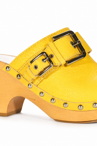 Dolce & Gabbana 4754 Yellow Calf-Skin Leather High-Heel Sandals (DGW55)