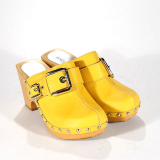 Dolce & Gabbana 4754 Yellow Calf-Skin Leather High-Heel Sandals (DGW55)-AmbrogioShoes