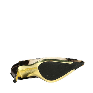 Dolce & Gabbana 80810 Black, Gray & White Pony / Calf-Skin Leather Pump (DGW10)-AmbrogioShoes