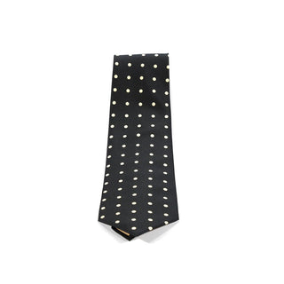 Dolce & Gabbana D&G Necktie Mens Tie Black Polka dots DGT93-AmbrogioShoes