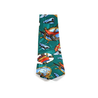 Dolce & Gabbana D&G Necktie Mens Ties Sailors Green Tie (DGT878)-AmbrogioShoes