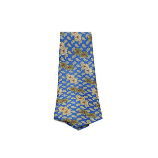 Dolce & Gabbana D&G Necktie Tie Floral and Pasley Blue (DGT11)-AmbrogioShoes