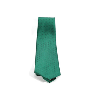 Dolce & Gabbana D&G Necktie Tie Green textured ground with black dots DGT63-AmbrogioShoes