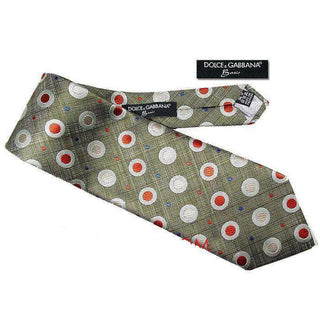 Dolce & Gabbana Tie Green with Dotted Design (DGT16)-AmbrogioShoes