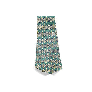 Dolce & Gabbana D&G Necktie Tie Textured Green w/ Printed Diamond Pattern (DGT19)-AmbrogioShoes