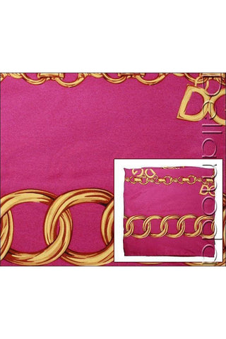 Dolce & Gabbana Scarf Magenta Square Scarf (SHALS05)
