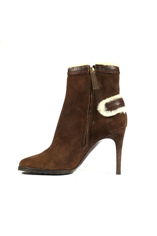Dsquared2 Designer Shoes for women Brown Suede Fur Boots (DSW01)