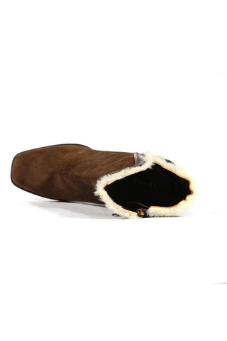 Dsquared2 Designer Shoes for women Brown Suede Fur Boots (DSW01)