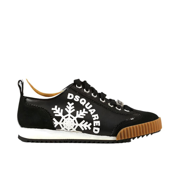 Dsquared2 Men's Designer Shoes Black Multi-Material Lace Up