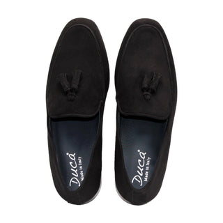 Duca Anzio Men's Shoes Suede Leather Tassel Loafer (D1179)-AmbrogioShoes
