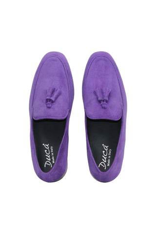 Duca Anzio Suede Tassel Loafer (D1179)-AmbrogioShoes