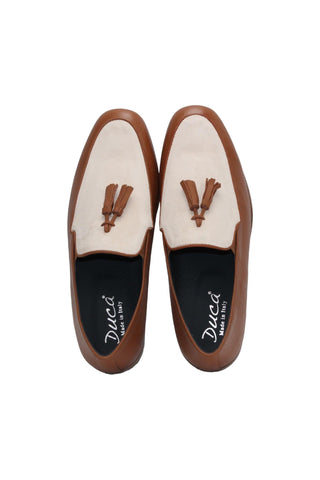 Duca Anzio Suede Tassel Loafer (D1179)-AmbrogioShoes