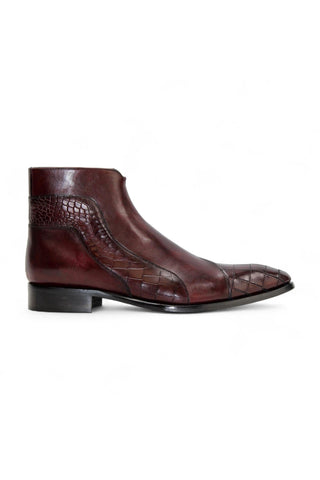 Duca Aprilia Men’s Shoes Alligator Embossed Calf-Skin Leather Boot (D1144)