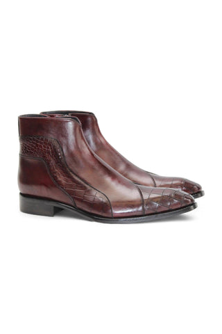 Duca Aprilia Men’s Shoes Alligator Embossed Calf-Skin Leather Boot (D1144)