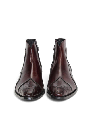 Duca Aprilia Men’s Shoes Alligator Embossed Calf-Skin Leather Boot (D1144)