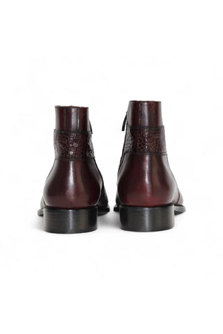 Duca Aprilia Men’s Shoes Alligator Embossed Calf-Skin Leather Boot (D1144)