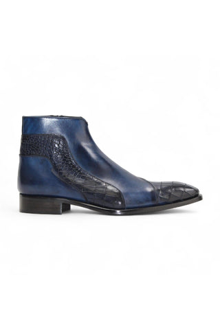 Duca Aprilia Men’s Shoes Alligator Embossed Calf-Skin Leather Boot (D1144)