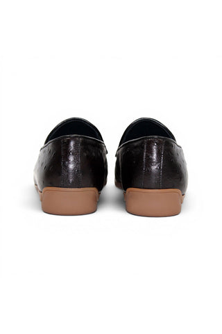 Duca Cortona Ostrich Horse-Bit Loafer
