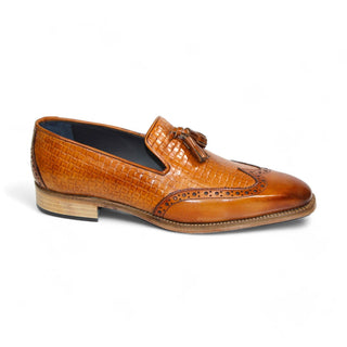 Duca Cosenza Men's Shoes Cognac Calf-Skin Leather Loafer (D1146)-AmbrogioShoes