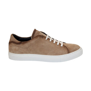 Duca Cremona Men's Shoes Beige Suede Leather Sneakers (D1148)-AmbrogioShoes