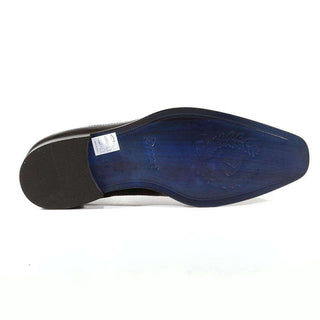 Duca Shoes Italian Mens Black Tri-Tone Leather Oxfords (D2107)-AmbrogioShoes