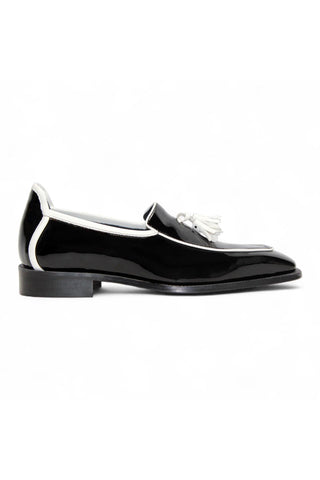 Duca Fano Men’s Shoes Patent Leather Tassel Loafer (D1138)-AmbrogioShoes