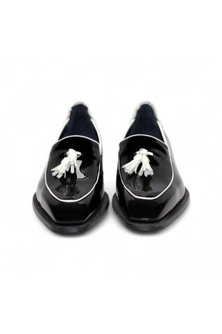 Duca Fano Men’s Shoes Patent Leather Tassel Loafer (D1138)-AmbrogioShoes
