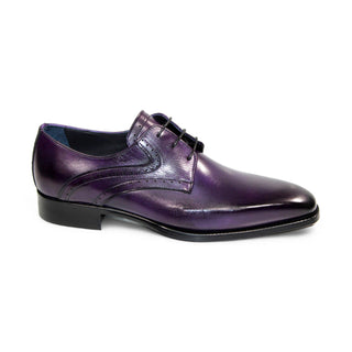 Duca Forano Men's Shoes Purple Calf-Skin Leather Oxford (D1153)-AmbrogioShoes