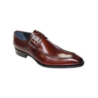 Duca Garda Men's Shoes Brown Calf-Skin Leather Monkstraps Oxfords (D1119)-AmbrogioShoes