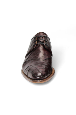 Duca Imperio Men’s Shoes Multi Embossed Calf-Skin Leather Cap-Toe Derby (D1156)