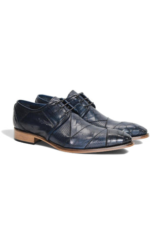 Duca Imperio Men’s Shoes Multi Embossed Calf-Skin Leather Cap-Toe Derby (D1156)
