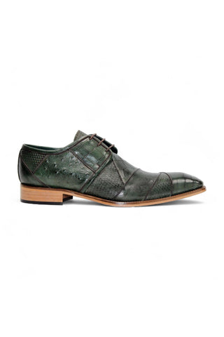 Duca Imperio Men’s Shoes Multi Embossed Calf-Skin Leather Cap-Toe Derby (D1156)