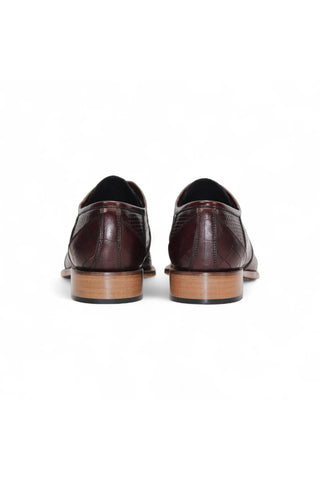 Duca Imperio Men’s Shoes Multi Embossed Leather Cap-Toe Derby (D1156)